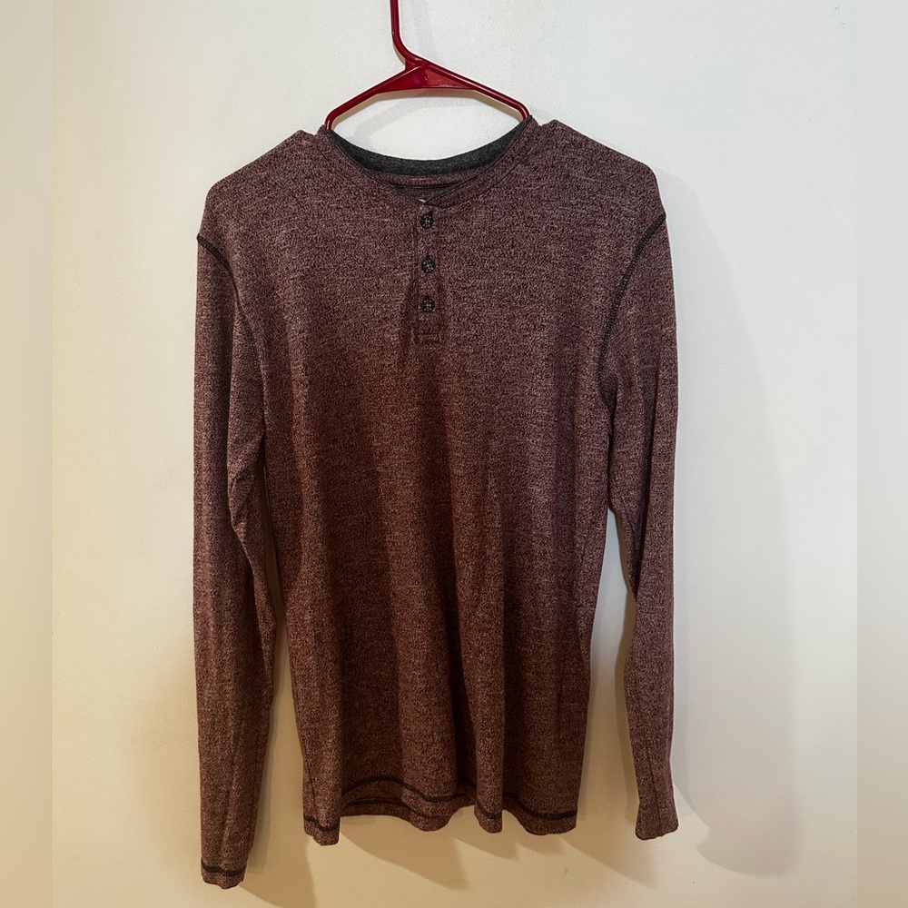 BKE Long-sleeve Dress Shirt Maroon